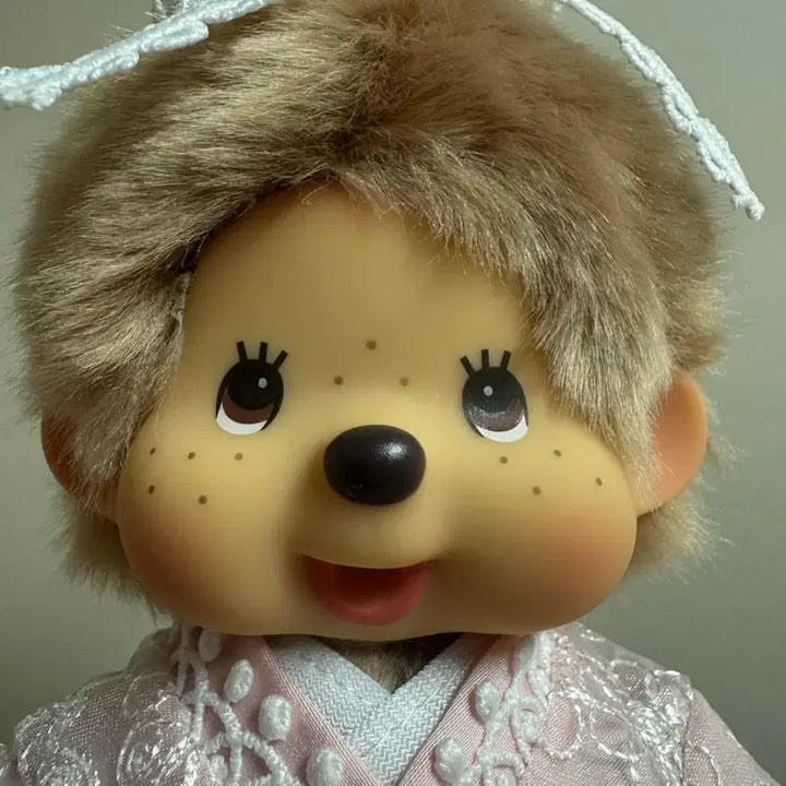 [BUNJANG] Sekiguchi Monchhichi Milk Tea Kimono Doll / 세키구치 몬치치 밀크티 기모노 인형 새제품