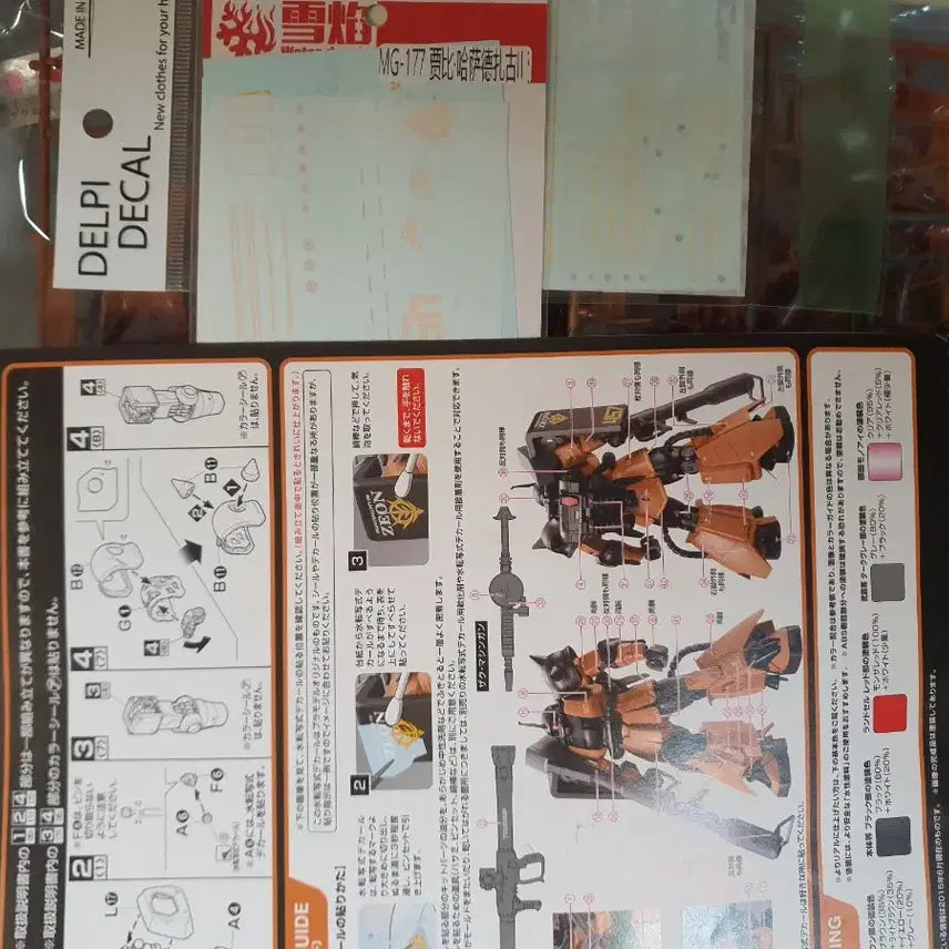 [BUNJANG] Master Grade (MG) Mobile Suit Zaku II Eric Mansfield &amp; Gabby Hazard with Delpi Decal / MG고기동자쿠 에릭맨스필드,개비해저드 팝니다(델피데칼포함)