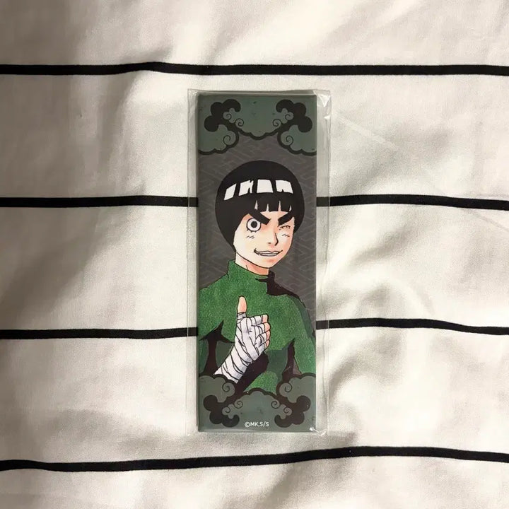 [BUNJANG] Naruto Jump Shop Original Art Long Square Can Badge Rock Lee / 나루토 점프샵 원화 롱 사각 캔뱃지 록리