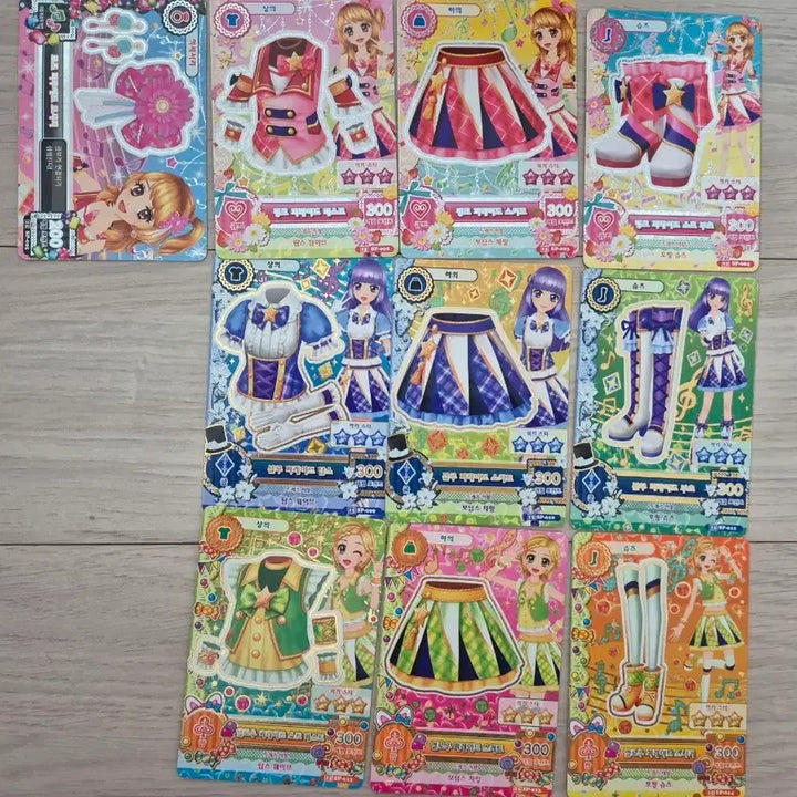 [BUNJANG] Aikatsu! School Uniform Cards - Sora, Rira, Hina / 아이엠스타 아이카츠 카드 스쿨룩 하늘 리라 희나