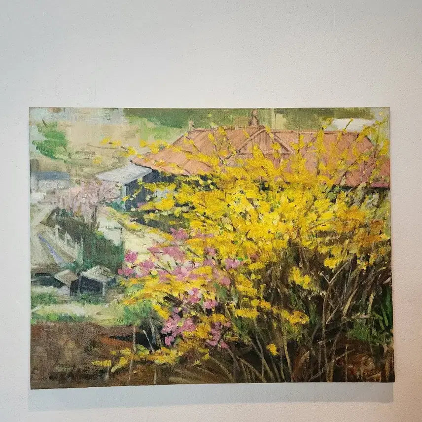[BUNJANG] Lee Mi-young "Spring of Hometown" Oil on Canvas (15F, 2004) / [서양화가 이미영] 고향의 봄 (15호, 2004년 작)