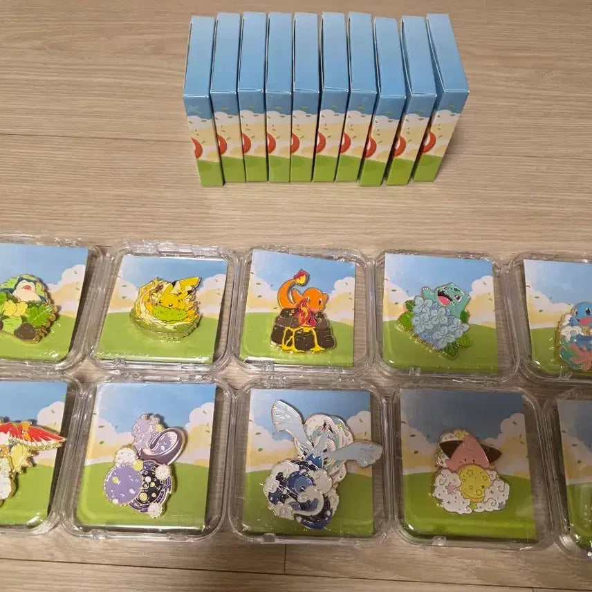 [BUNJANG] Isak Toast Pokemon Badge 10-Piece Set with Badge Case / (전종)이삭토스트 포켓몬 뱃지 10종 뱃지케이스 포함
