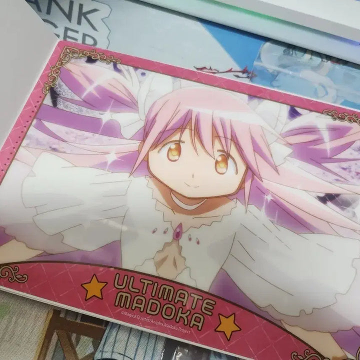 [BUNJANG] Magical Girl Madoka Magica Flat Gacha Clear Poster &amp; Clear Card Bundle Set / 일괄)마법소녀 마도카 마기카 플랫가챠 클리어포스터 클리어카드