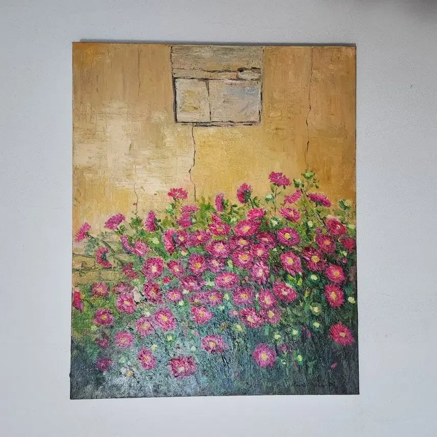 [BUNJANG] Park Kwang Chool Wildflowers Oil Painting / 시간의 결을 따라 피어난 붉은 안부, 박광출 화백의 <들꽃>