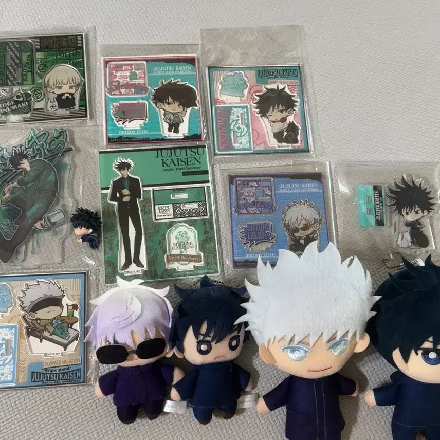[BUNJANG] Jujutsu Kaisen Acrylic Stand &amp; Plush Doll Bundle (Gojo, Fushiguro) / 주술회전 아크릴/누이 일괄판매(고죠,후시구로 메인)