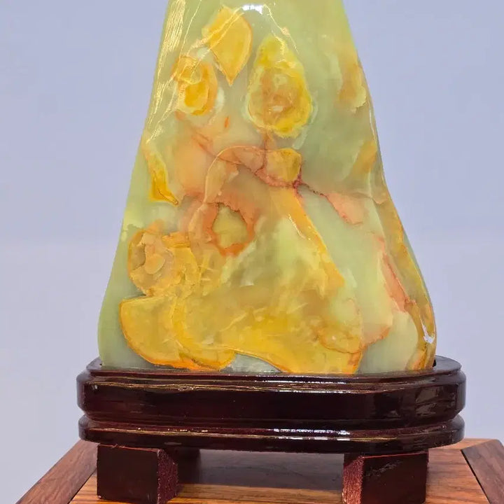 [BUNJANG] Unique Jade Stone with Mountain Landscape Pattern / 26072910 좋은 기운을 주는 산경 문양이 독특한 옥가공석 광물 수석 팝니다