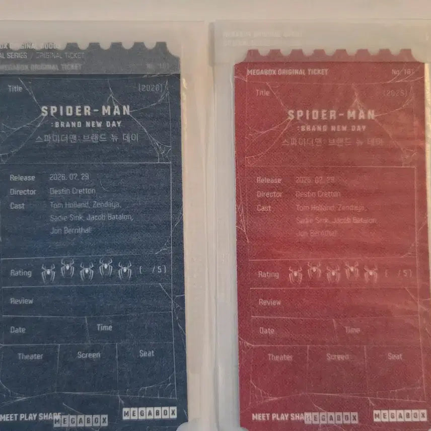[BUNJANG] Spider-Man Brand New Day Original Ticket Bundle Set / (일괄)오티+뱃지 스파이더맨 브랜드 뉴 데이 오리지널티켓 오티