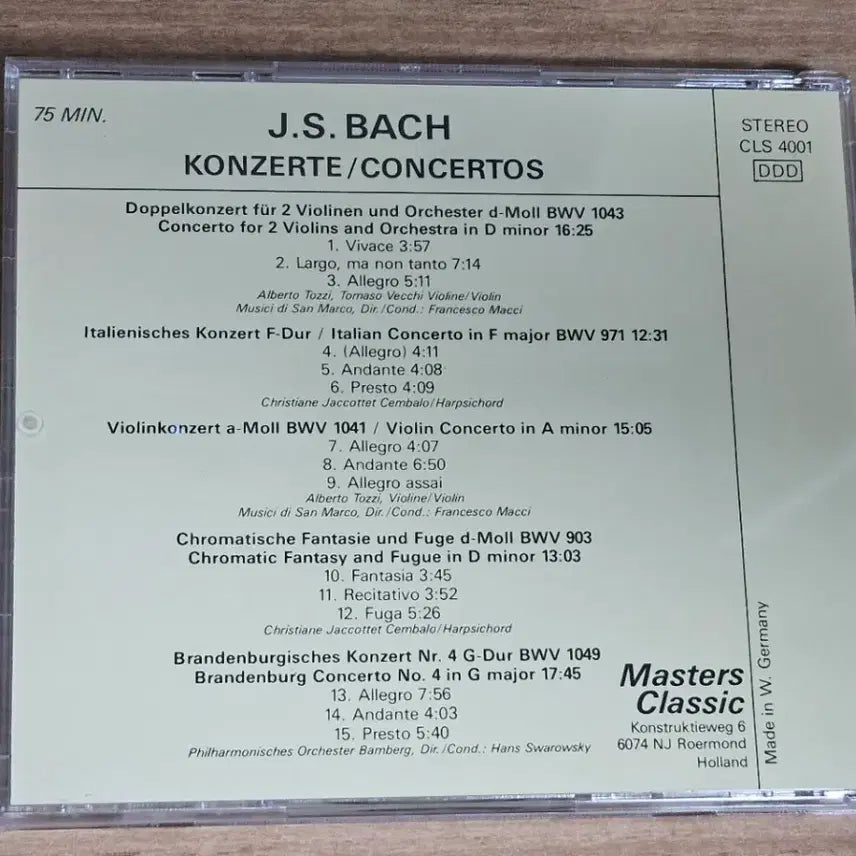 [BUNJANG] Bach Concertos Imported CD / Bach - Concertos (수입CD)