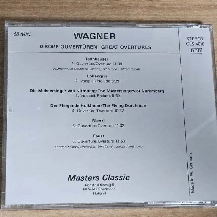 [BUNJANG] Wagner Great Overtures Import CD / Wagner - Great Overtures (수입CD)
