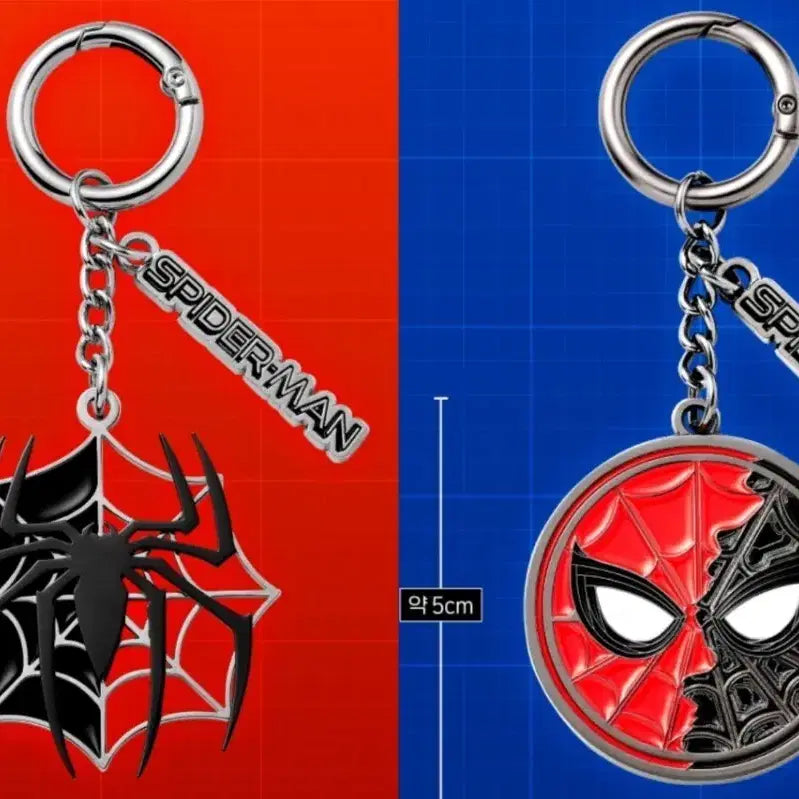 [BUNJANG] Spider-Man Web &amp; Mask Keychain Set (New) / 스파이더맨 거미줄+마스크 키링 세트 팝니다. (새상품)
