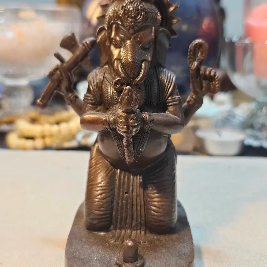 [BUNJANG] Handmade Ganesha Statue, Indian Mythology Deity of Protection / 인도 신화의 수호신, 소장품 핸드메이드 가네샤(Ganesha) 불상