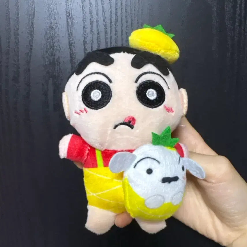 [BUNJANG] Crayon Shin-chan Pineapple Plush Keychain / 짱구 파인애플 인형 키링
