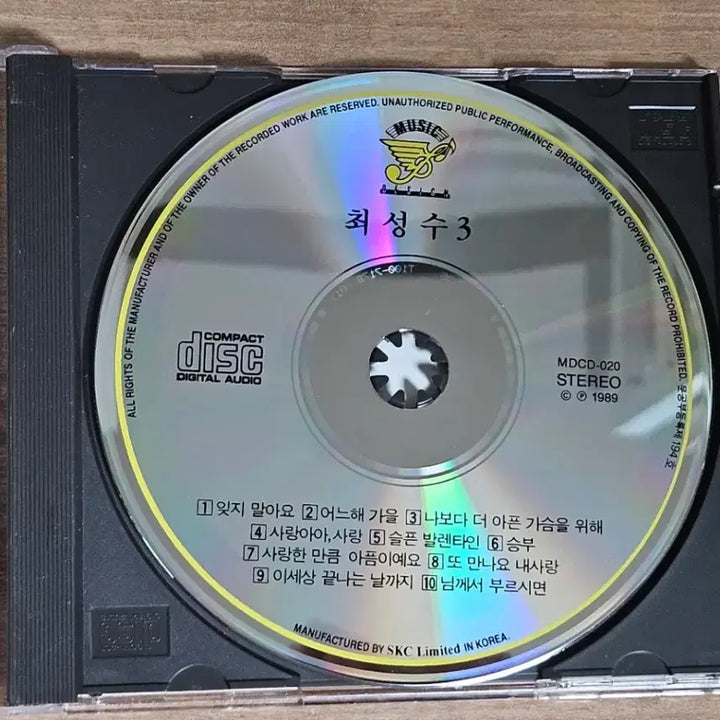 [BUNJANG] Choi Sung Soo 3rd Album (CD) / 최성수3집 (CD)