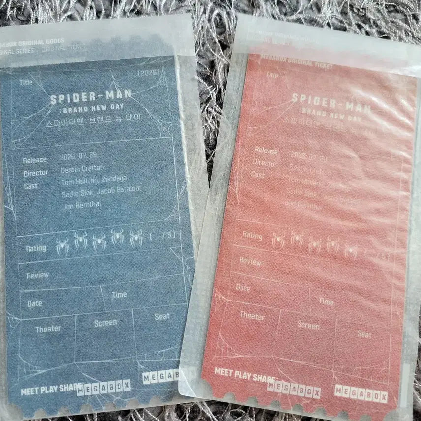 [BUNJANG] Spider-Man Original Ticket Set A+B / 스파이더맨 - 오리지널티켓 A+B