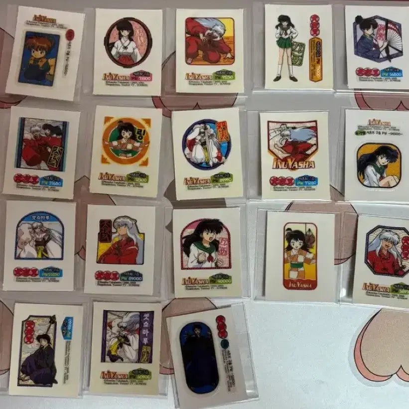 [BUNJANG] Inuyasha Set 1 &amp; 2 Seal Stickers / (2페이지) 이누야샤 1탄,2탄 씰스티커 고전문구