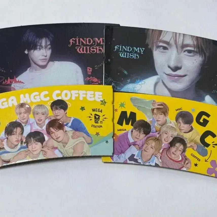 [BUNJANG] NCT WISH Yushi Riku Group Birthday Cup Holder Bundle Set / [일괄]엔시티 위시 메가커피 유우시 리쿠 단체 생일 컵홀더