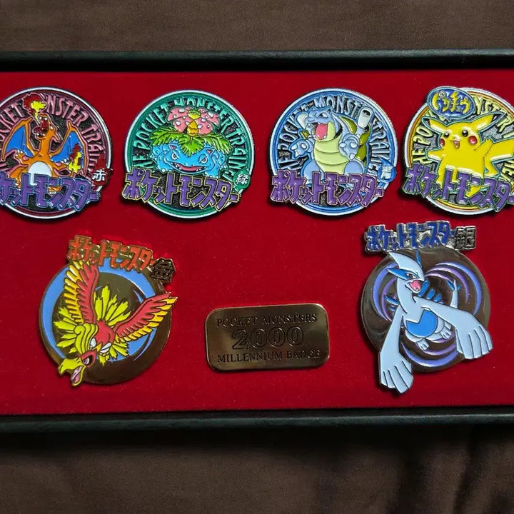[BUNJANG] Pokemon Millennium 2000 Pin Badge Set (Charizard, Bulbasaur, Blastoise, Pikachu, Ho-Oh, Lugia) / 포켓몬스터 2000년 밀레니엄 핀뱃지 세트  : 리자몽, 이상해씨, 거북왕, 피카츄, 칠색조, 루기아