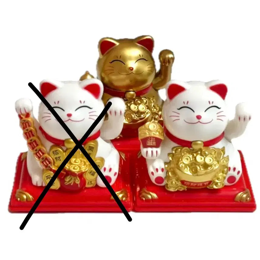 [BUNJANG] Solar Powered Maneki-neko Lucky Cat Car Figurine / (최저가)마네키네코 복고양이 태양광 차량용 피규어