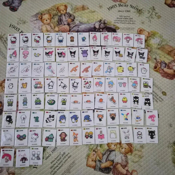 [BUNJANG] Sanrio Ttibusel Sticker Set (87 Regular, 51 Glitter) / 산리오 띠부씰 일반씰 87장 반짝이씰 51장 일괄판매합니다