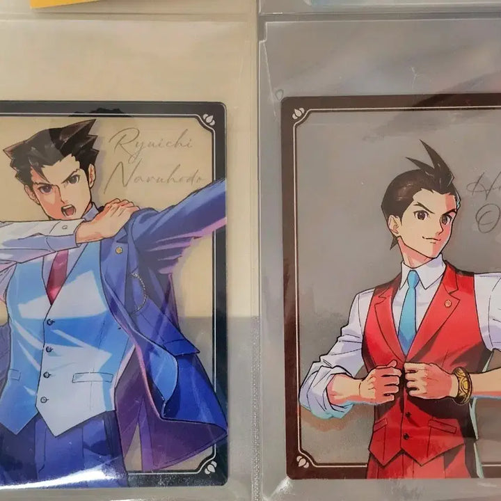[BUNJANG] Ace Attorney Acrylic Card Set (Naruhodo Ryuichi &amp; Odoroki Hosuke) / 역전재판 아크릴 카드  2개 세트 역재