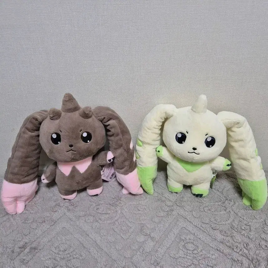 [BUNJANG] Digimon Medium Plush Set: Terriermon &amp; Lopmon (25cm) / 디지몬 중형 인형 25cm 테리어몬&amp;로프몬 세트