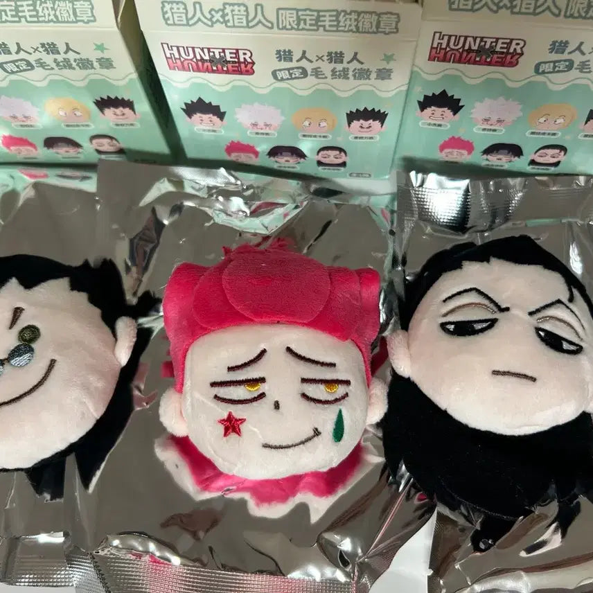 [BUNJANG] Hunter x Hunter Shanghai Pop-up Face Plush Bundle (Hisoka, Illumi, Leorio) / 헌터헌터 상하이 팝업 얼굴 누이 히소카 이르미 레오리오 일괄