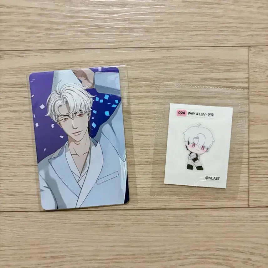 [BUNJANG] PLAVE 2nd Anniversary Popup Photocard &amp; Sticker Set - Eunho / 플레이브 2주년 팝업 포카 띠부 은호 일괄