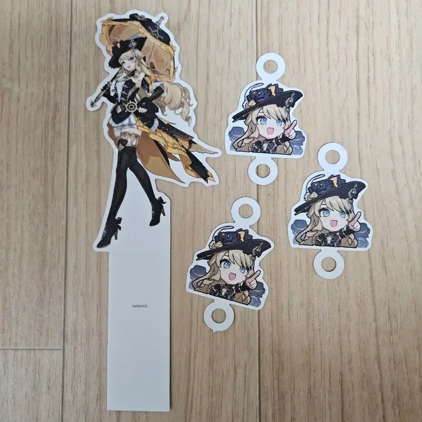 [BUNJANG] Genshin Cafe Character Food Stand (Furina) + Straw Pick Bundle Set / 원신 카페 캐릭터 푸드스탠드 (나비아)+ 빨대픽 일괄