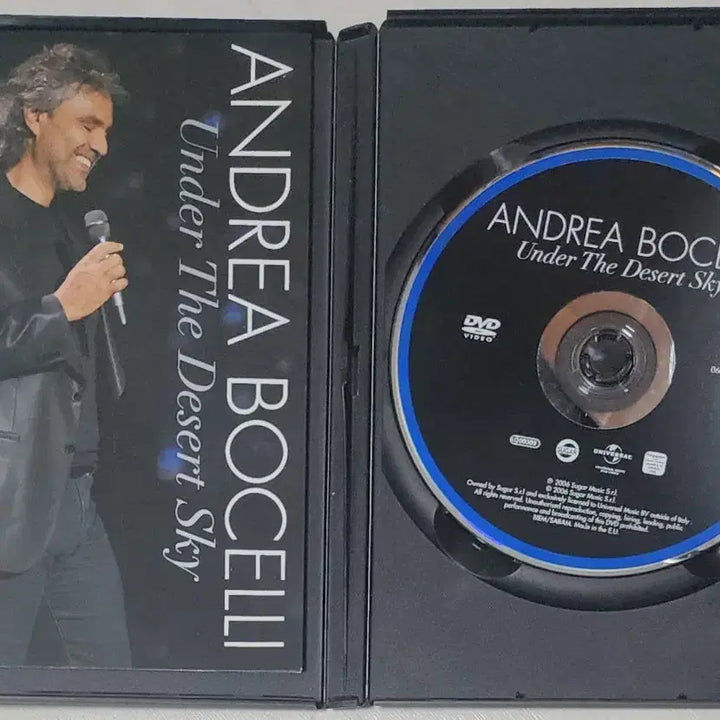 [BUNJANG] Andrea Bocelli Under The Desert Sky Live Concert DVD &amp; Romanza CD Bundle / [DVD &amp; CD]안드레아 보첼리 공연 <Under The Desert Sky>, 앨범 <로만자 Romanza> 일괄