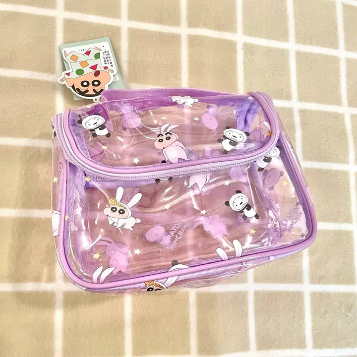 [BUNJANG] Crayon Shin-chan Large Transparent PVC Pouch / (새상품) 짱구는 못말려 대형 투명 PVC 파우치