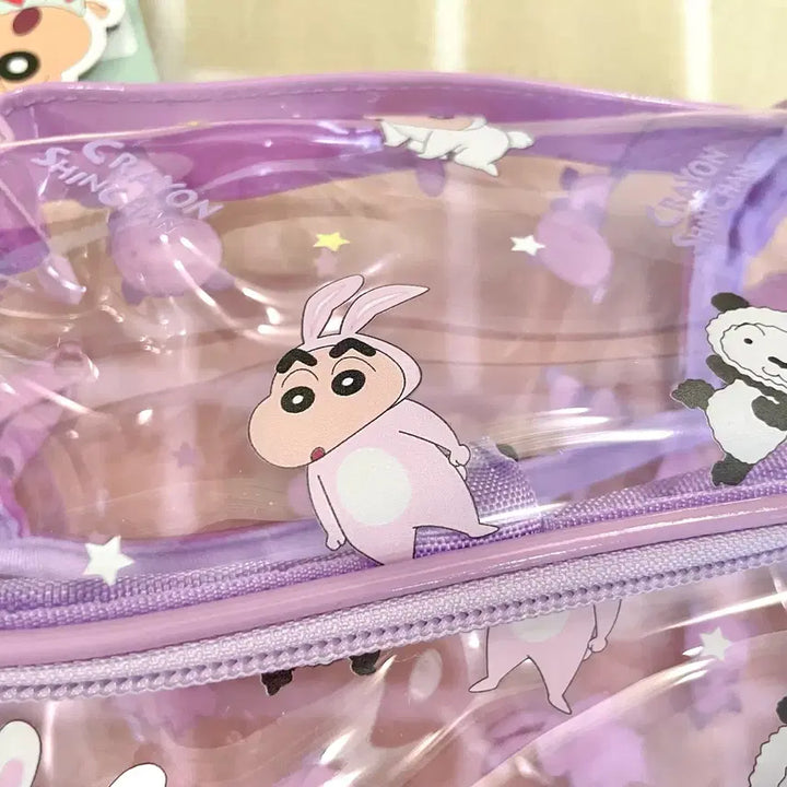 [BUNJANG] Crayon Shin-chan Large Transparent PVC Pouch / (새상품) 짱구는 못말려 대형 투명 PVC 파우치