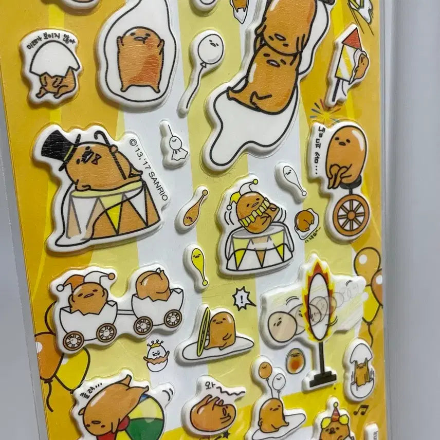 [BUNJANG] Gudetama Circus Version Squishy Sticker / 고전) 구데타마 말랑이 스티커 서커스 버전