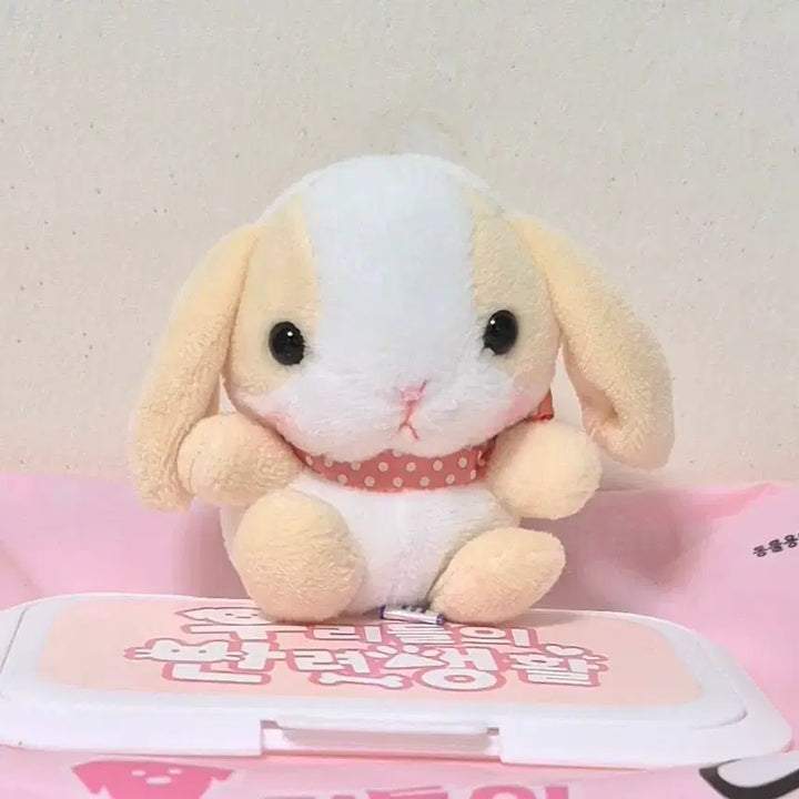 [BUNJANG] Amuse Potteousa Beige Loppy Finger Doll Keychain / 고전 빈티지 어뮤즈 아뮤즈 포테우사 베이지 롯삐 손가락 인형 키링