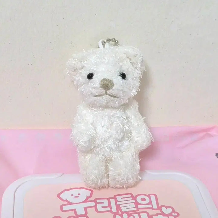 [BUNJANG] Vintage White Silver Bear Keychain / 고전 빈티지 화이트 실버 곰돌이 똥인형 키링