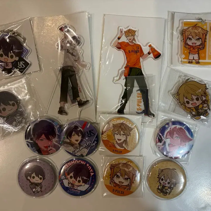 [BUNJANG] Nijisanji Togabito Kenmochi Touya Fushimi Gaku A1 Baseball Series Acrylic Keyring &amp; Badge Set / 니지산지 토가비토 켄모치 토우야 후시미 가쿠 A1 세리그 아크릴 키링 뱃지