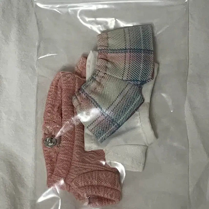 [BUNJANG] 10cm Doll Clothes JK Uniform Chinese Handmade Pink / 10cm인형옷 jk 교복 중국 수제옷장 핑크 떨옷