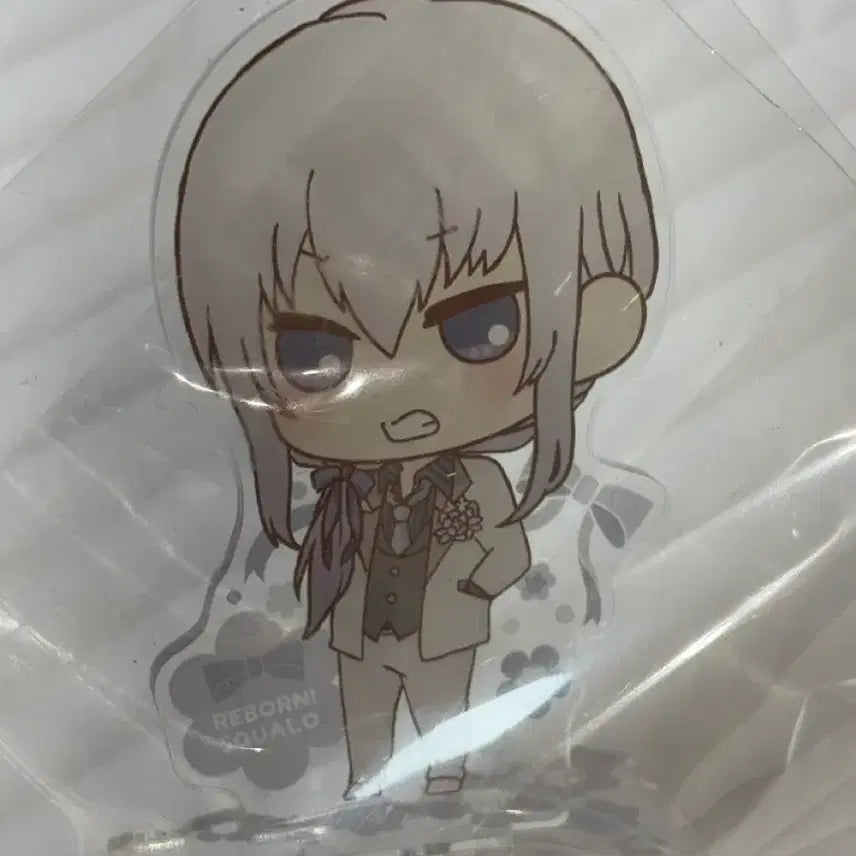 [BUNJANG] Reborn! Varia Squalo White Suit Acrylic Stand + Rubber Strap Bundle Set / 가정교사 히트맨 리본 바리아 스쿠알로 백정장 아크릴 스탠드 + 러버스트랩 일괄