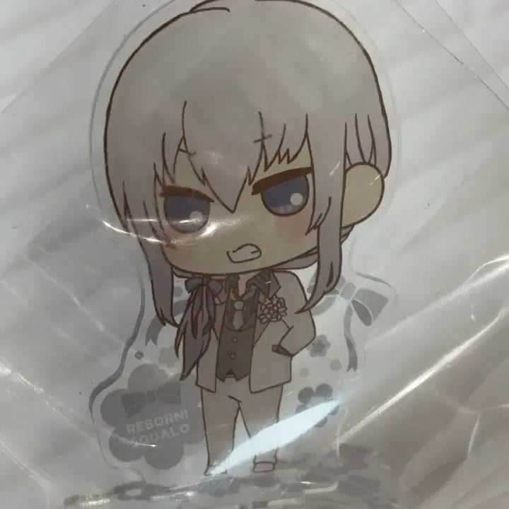 [BUNJANG] Reborn! Varia Squalo White Suit Acrylic Stand + Rubber Strap Bundle Set / 가정교사 히트맨 리본 바리아 스쿠알로 백정장 아크릴 스탠드 + 러버스트랩 일괄