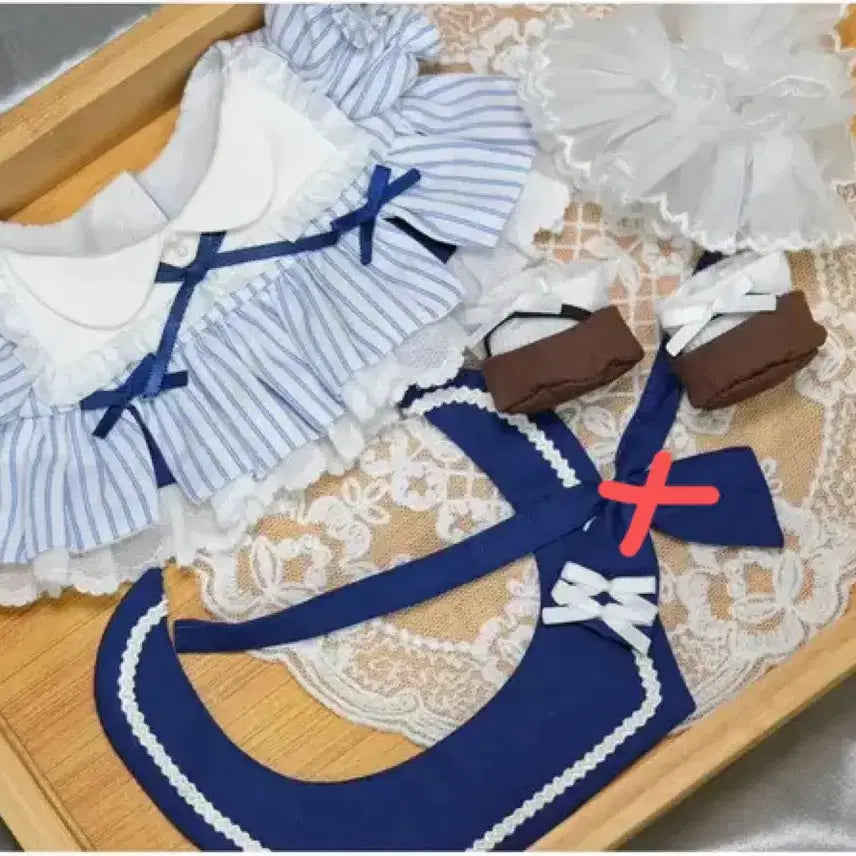 [BUNJANG] Dreamcatcher 20cm Plush Doll Clothes Navy Blue Ribbon 3 / 드리미 리본 3 네이비 블루 20cm 솜인형 옷