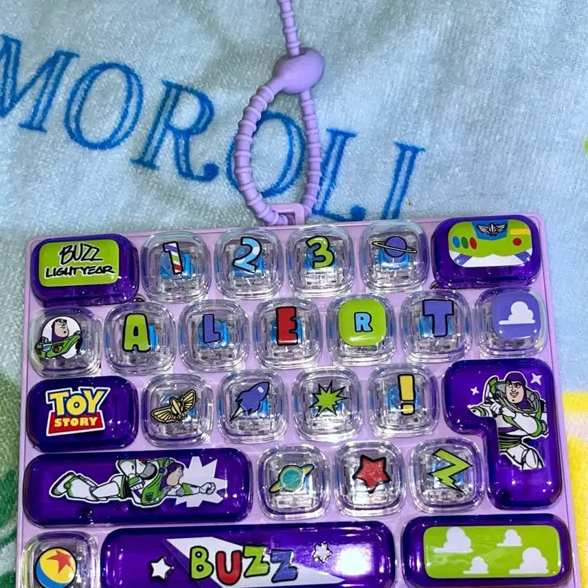 [BUNJANG] Disney Pixar Toy Story Buzz Lightyear Keyboard Keycap &amp; Keyring Set / 토이스토리 버즈 키보드 키캡 키링