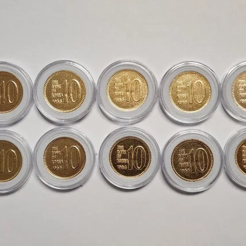 [BUNJANG] 1966 10 Won Coin 10-Piece Special Mint Set / 특년도/66년 10주 10개