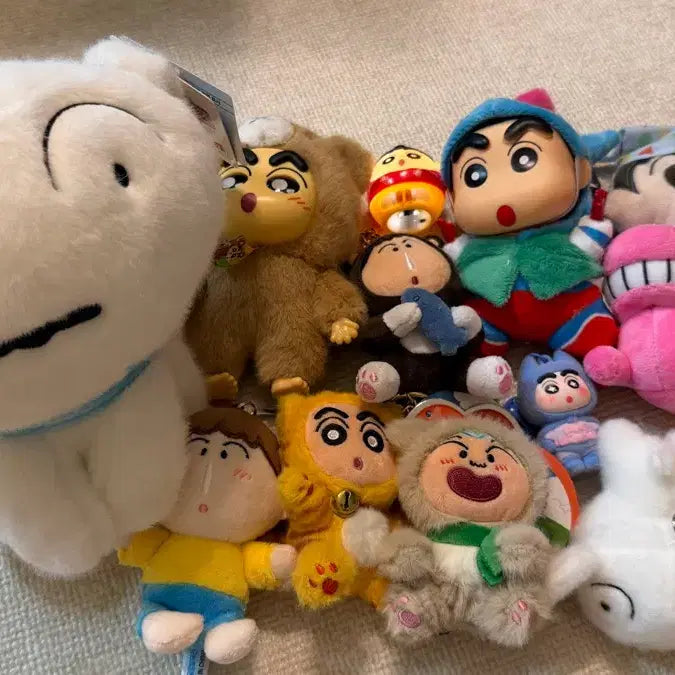 [BUNJANG] Crayon Shin-chan Plush Keychain 13-Piece Bundle Set / 짱구 인형 키링 13종 일괄