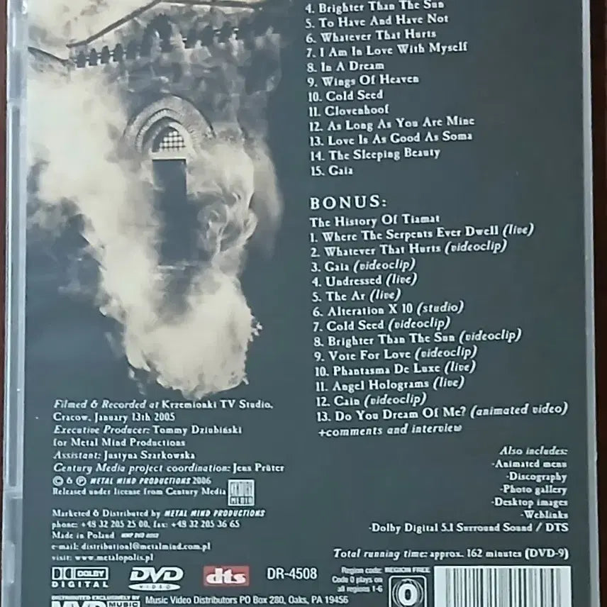 [BUNJANG] The Church "Live Is Poland" DVD / DVD  더 처치 티아맛  LIVE IS POLAND