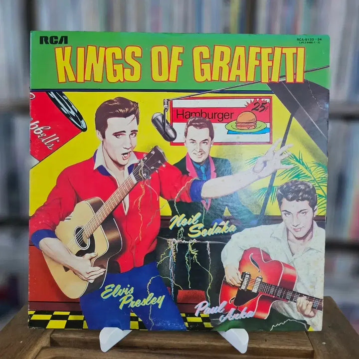 [BUNJANG] Elvis Presley, Paul Anka, Neil Sedaka Kings of Graffiti 2LP Compilation / (2LP, 로큰롤, 엘비스 프레슬리, 폴 앙카, 닐 세다카)Elvis Presley, Paul Anka, Neil Sedaka 2LP