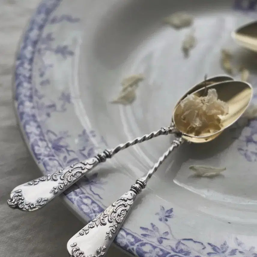 [BUNJANG] Vermeil Louis XV Style Teaspoon Set by Henry Gabert / 베르메이유(Vermeil) 티스푼 세트