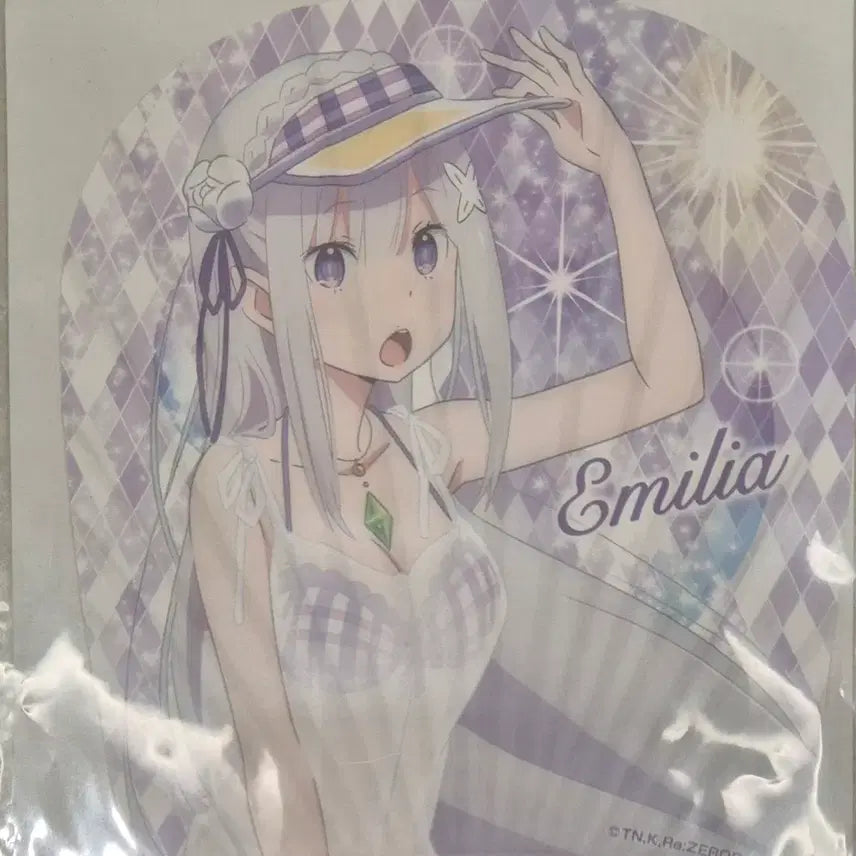 [BUNJANG] Re:Zero Emilia Mini Uchiwa (Fan) / 리제로 에밀리아 미니 우치와/부채