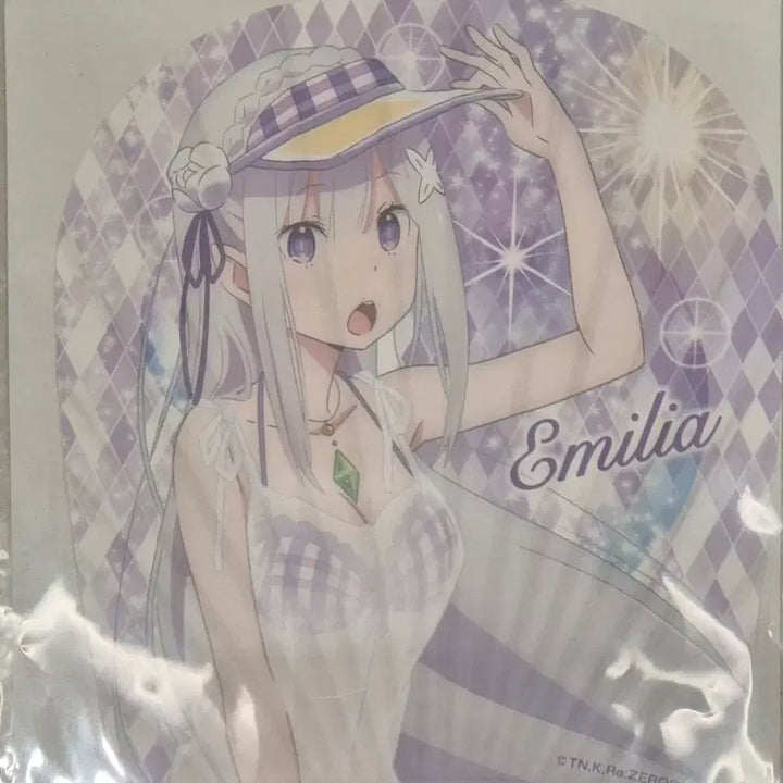 [BUNJANG] Re:Zero Emilia Mini Uchiwa (Fan) / 리제로 에밀리아 미니 우치와/부채