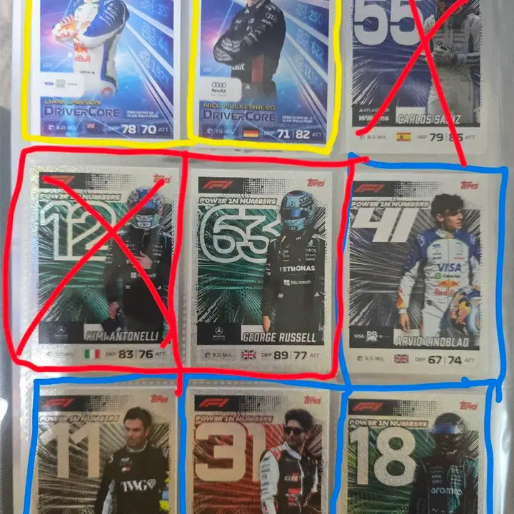 [BUNJANG] 2026 Topps F1 Attax Card Collection (Max Verstappen, Charles Leclerc, George Russell, Kimi Antonelli) / 2026 F1 탑스 어택스 카드 topps attax 모음 (레드불 막스 베르스타펜, 페라리 샤를 르클레르, 메르세데스 조지 러셀 키미 안토넬리 등)