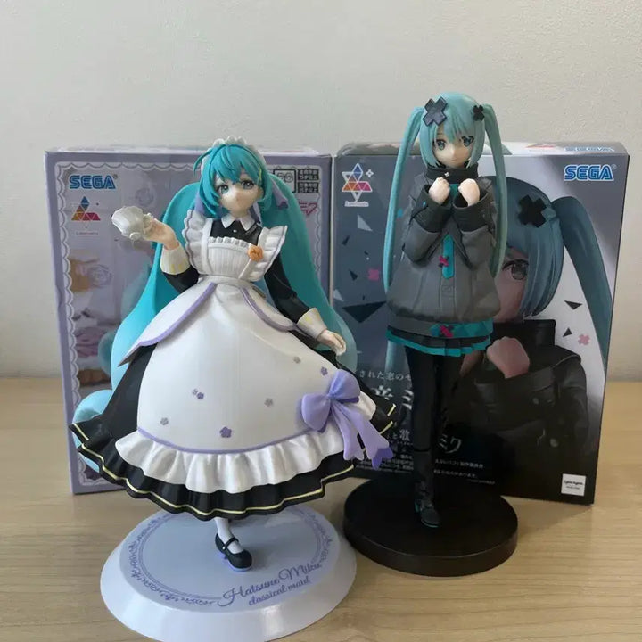 [BUNJANG] Hatsune Miku Classical Maid Figure &amp; Closed Window Figure Bundle Set / 미쿠 클래시컬 메이드 피규어 미쿠 닫힌창 피규어 일괄