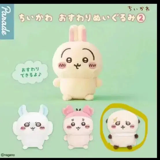 [BUNJANG] Chiikawa Seated Plushie 2nd Series Racoon / 치이카와 앉은 누이구루미 2탄 랏코